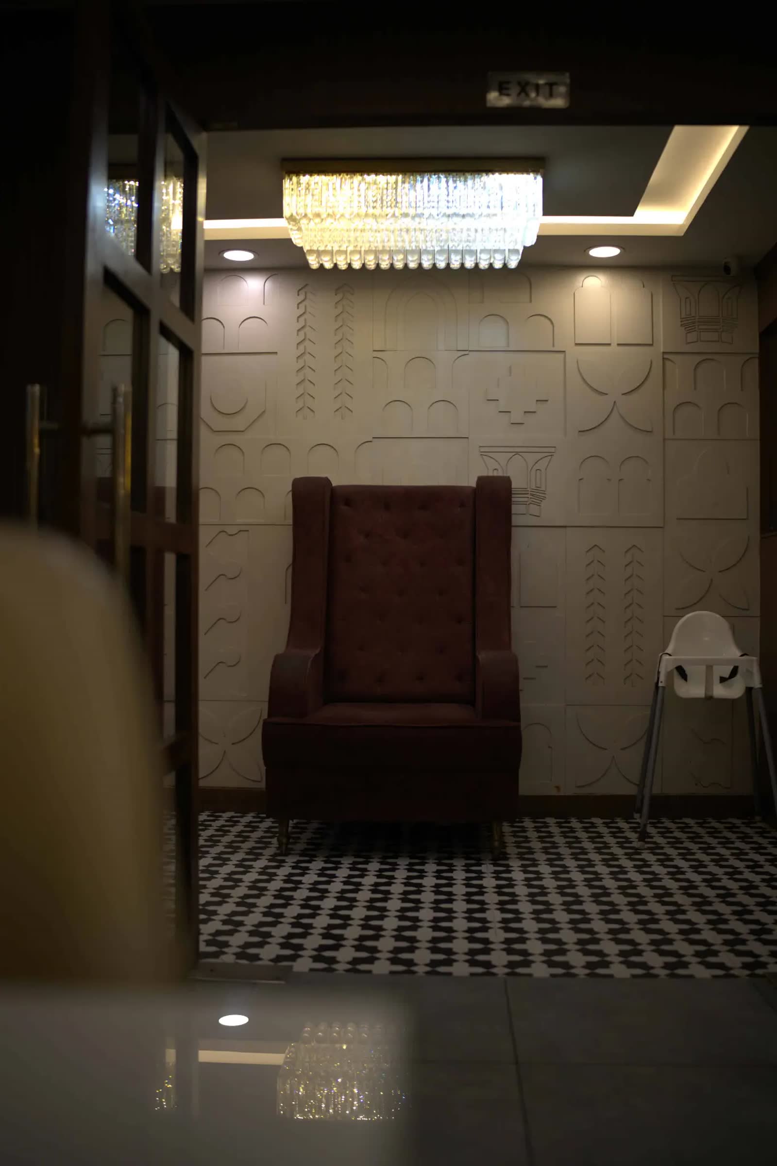 Warm Madurai Mannar Mess lounge interior