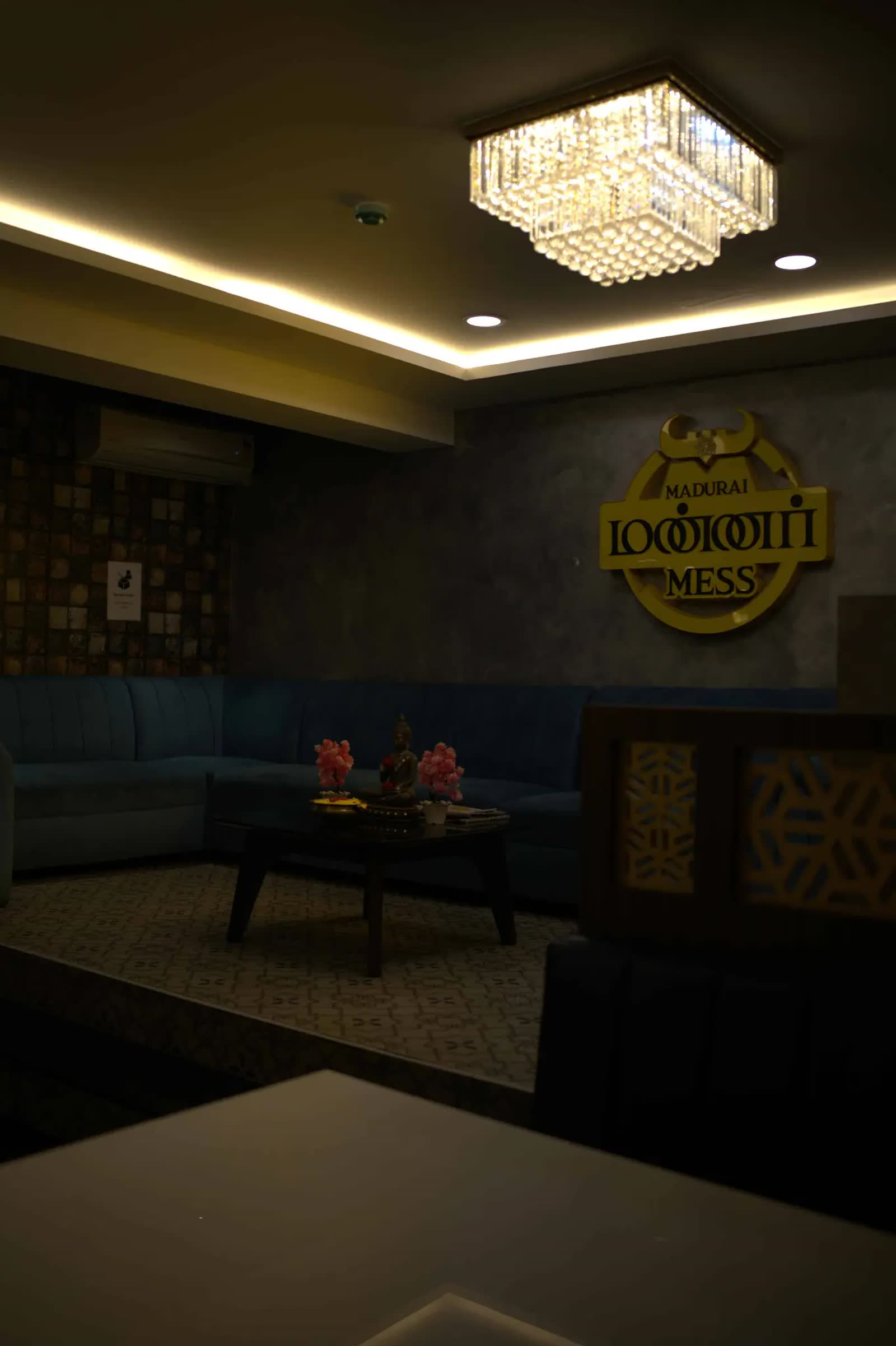 Madurai Mannar Mess interior and wall sign